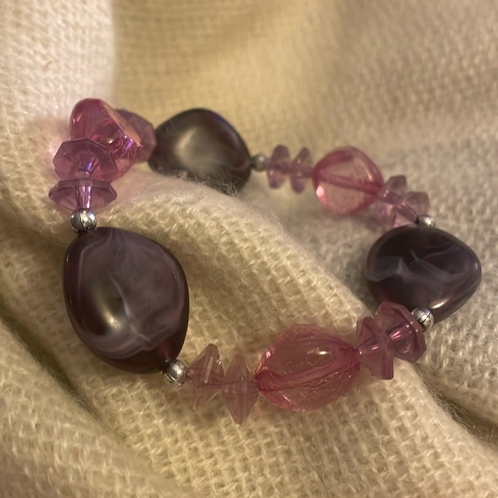 Simple Purple Stretch Bracelet